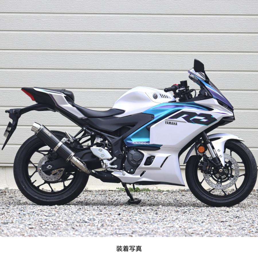 WR'S YZF-R3/MT-03 ラウンドタイプスリップオンマフラー（カーボン