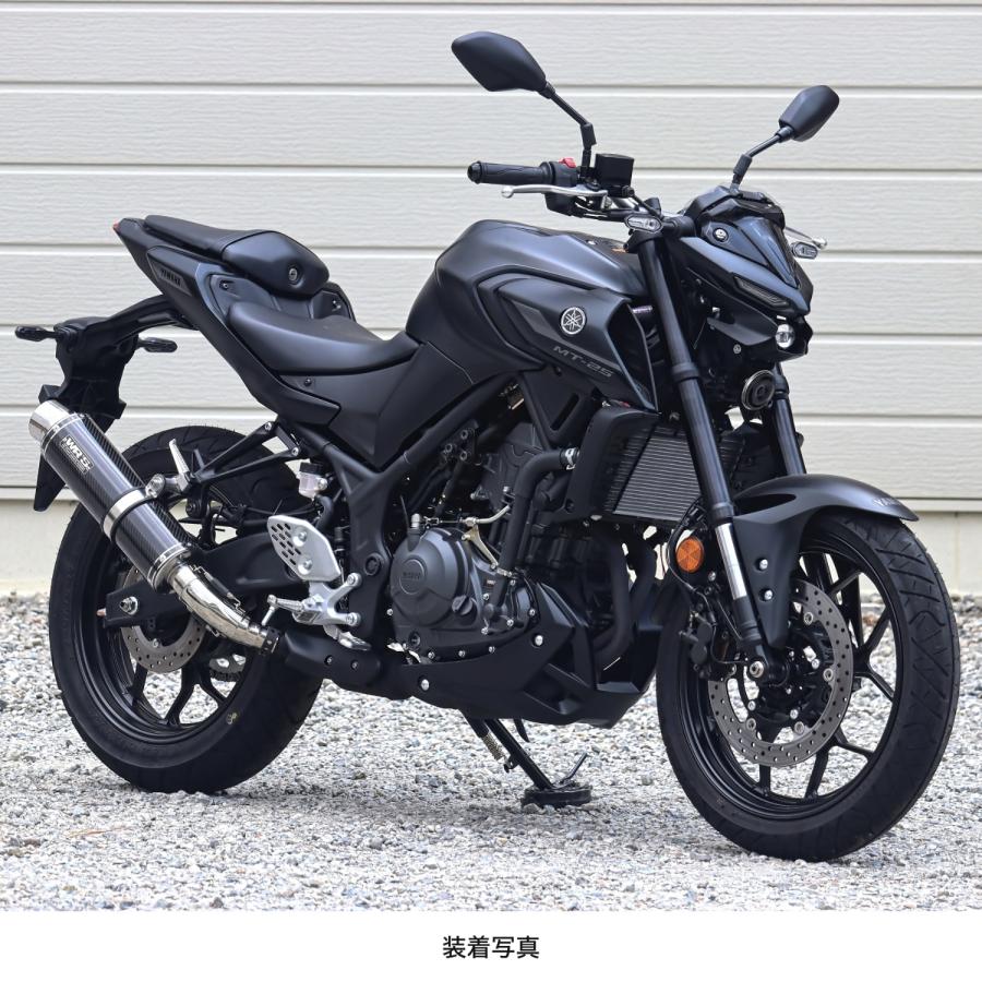 WR'S YZF-R3/MT-03 ラウンドタイプスリップオンマフラー（カーボン