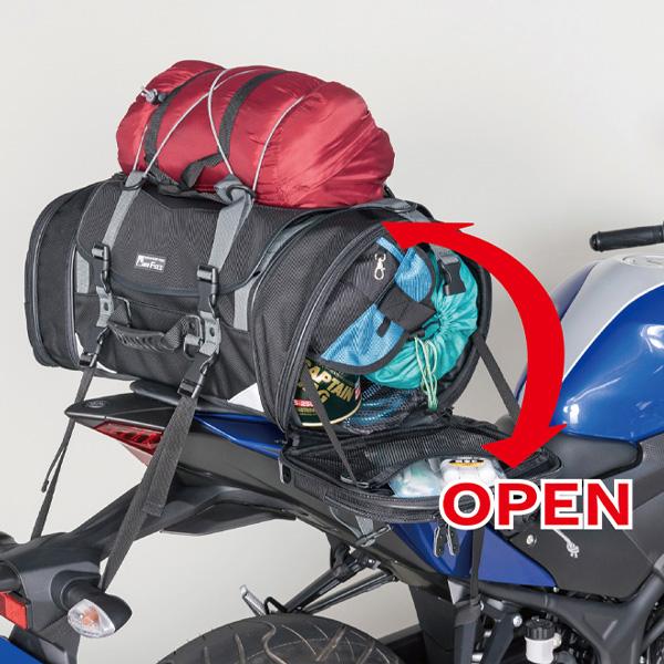 TANAX MOTO FIZZ ミドルフィールドシートバッグ ブラック MFK-233 