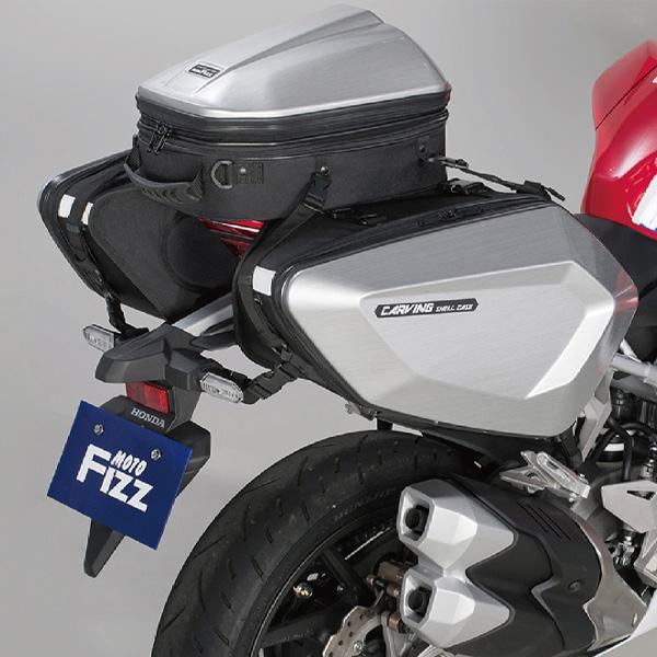 TANAX MOTO FIZZ カービングシェルケース サイドバッグ ブラック MFK