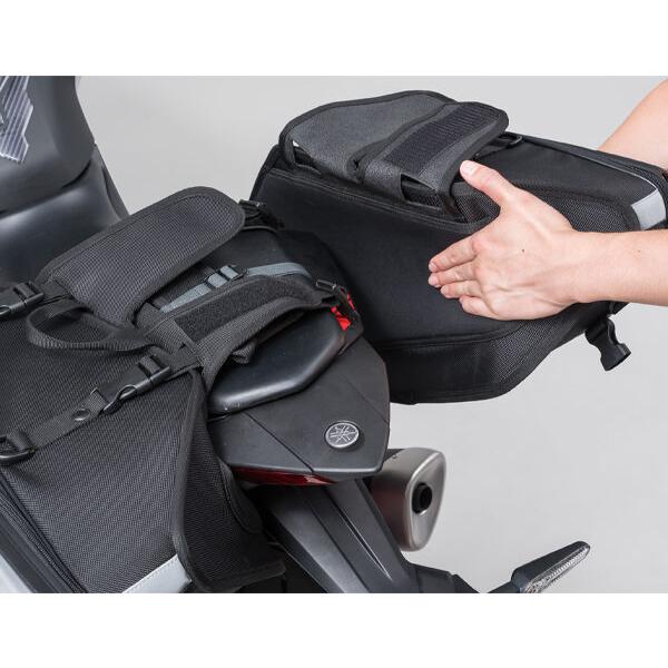 高値バッグ　使いやすい TANAX MOTO FIZZ カービングシェルケース サイドバッグ ブラック MFK