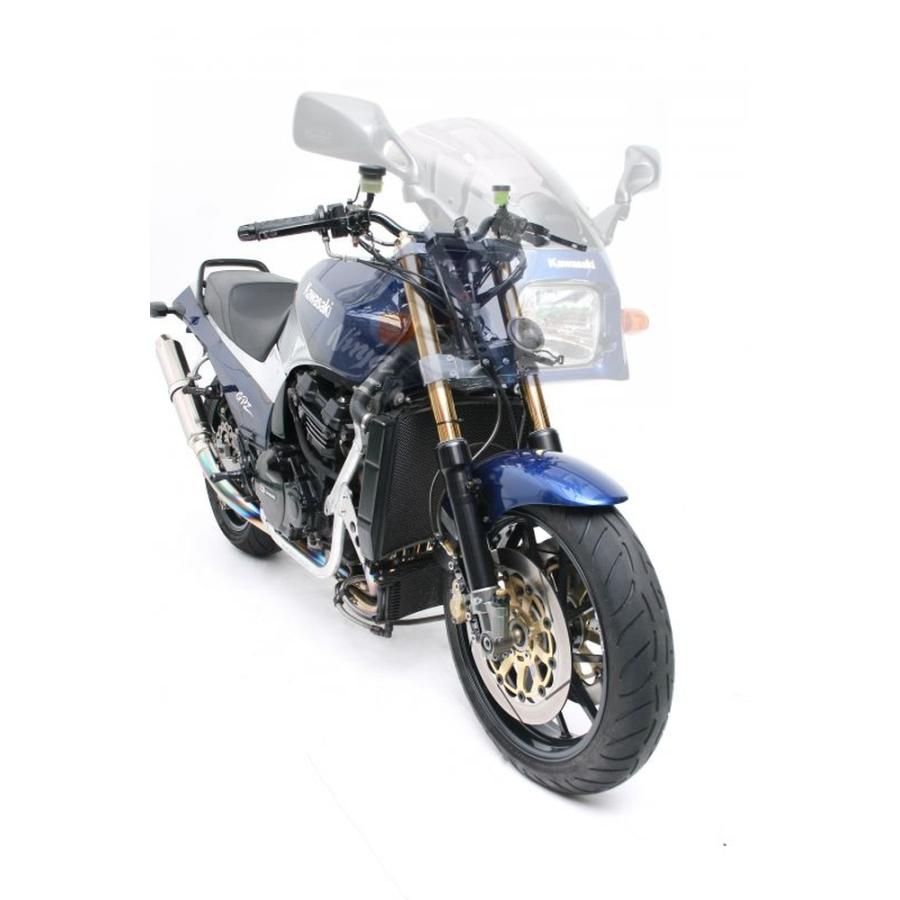 ACTIVE GPZ900R コンバーチブルステムキット φ43 シルバー(ハンドルポスト径φ28.6) 13670015の画像