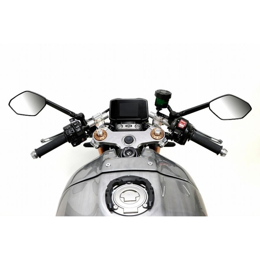ACTIVE XSR900 セパレートハンドル&トップブリッジセット ブラック バイク用 カスタムハンドル セパレートハンドル トップブリッジセットばら売り可能