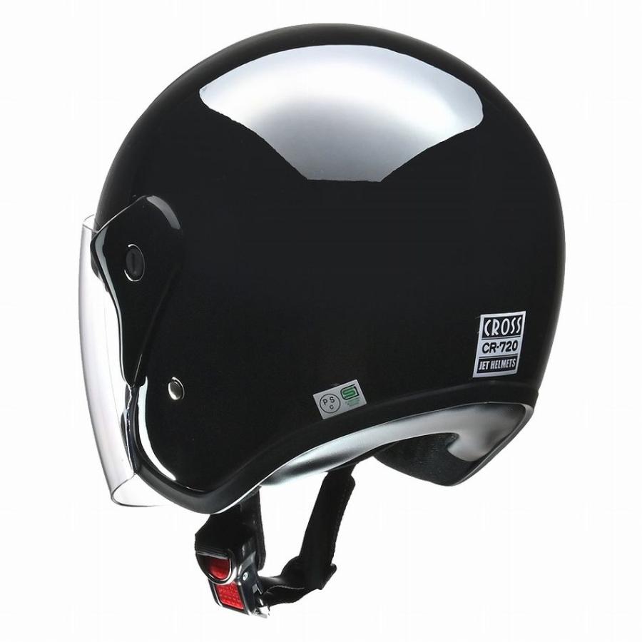 マットブラック ジェットヘルメット クリアシールド　Cross X1 リード工業 LEAD（リード工業） CROSS（クロス） CR-720 シールド付き