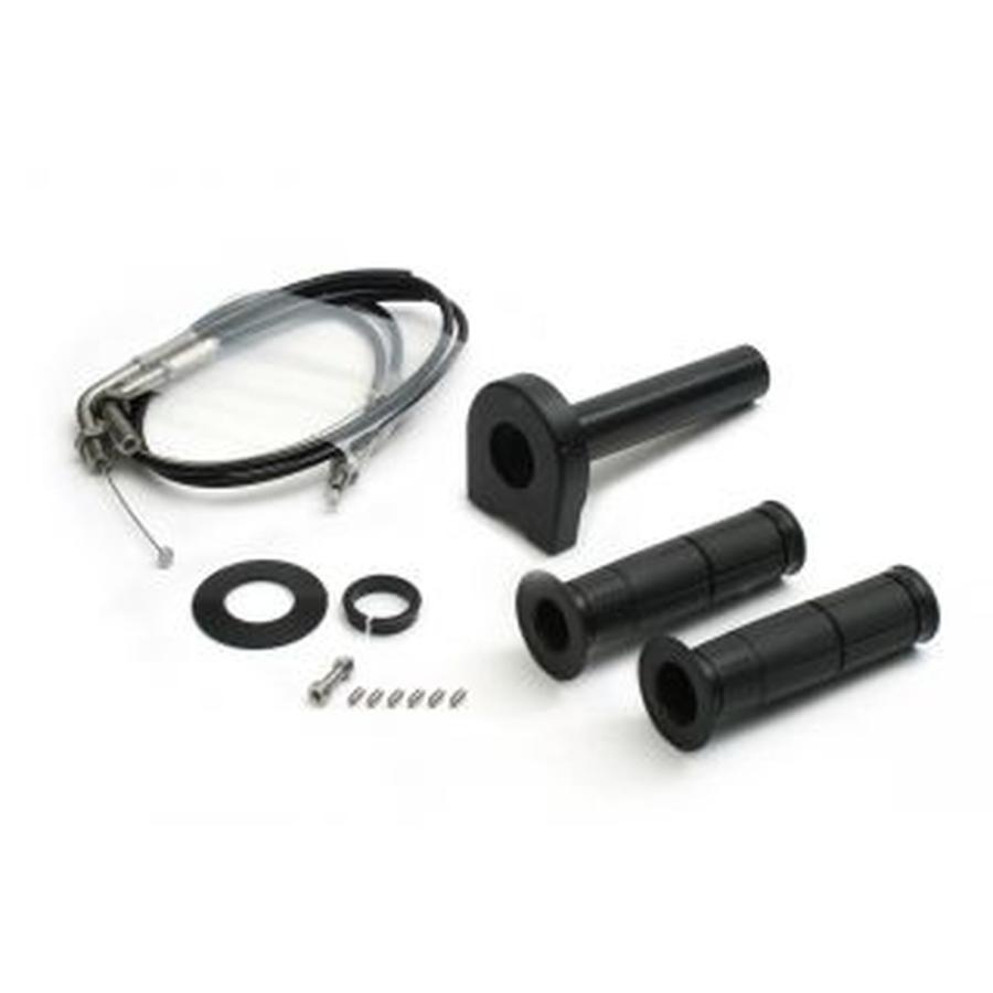ACTIVE ZX-10R Ninja250R スロットルキット TYPE-2 ブラック 巻取φ40 (メッキ金具) 1068103 | 