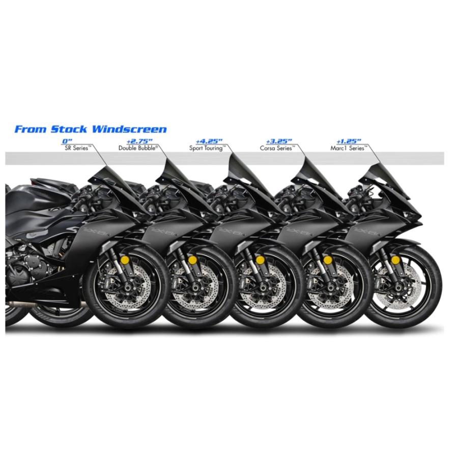 ZERO GRAVITY ZX-6R スクリーン ダブルバブル スモーク 1624802