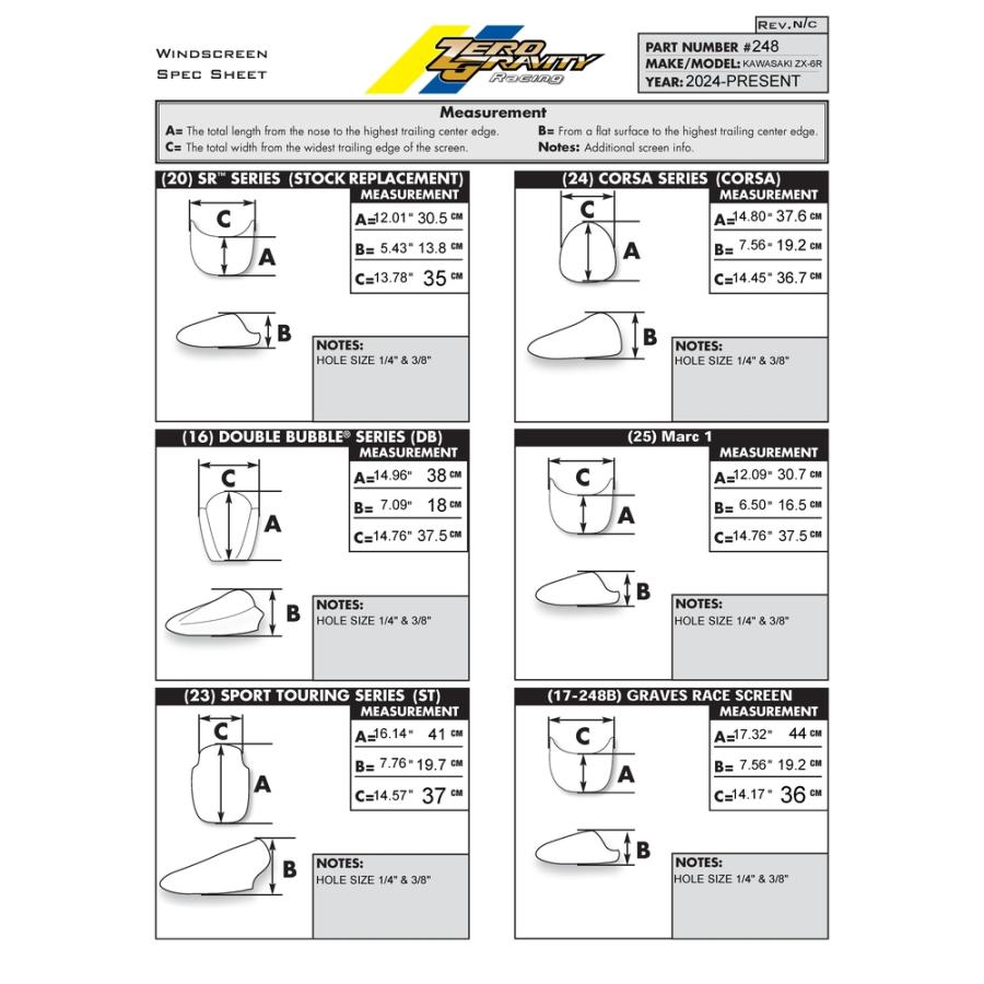 ZERO GRAVITY ZX-6R スクリーン ダブルバブル スモーク 1624802