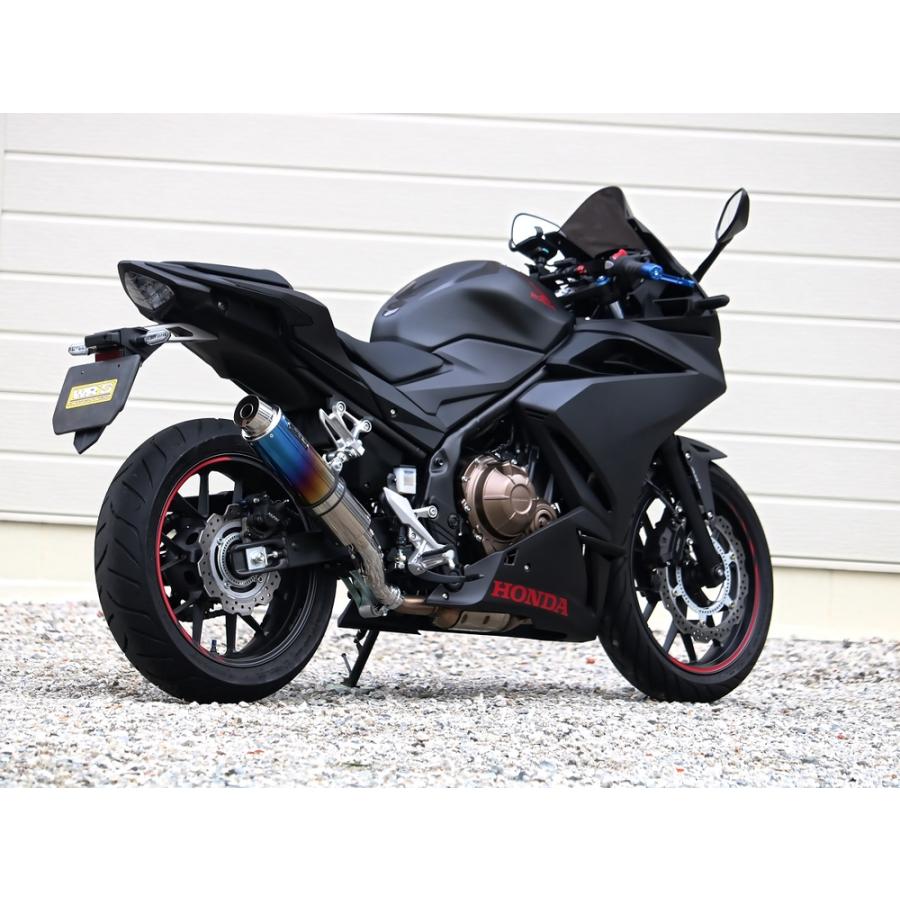 WR'S CBR400R / 400X スリップオン ラウンド・焼き色チタン