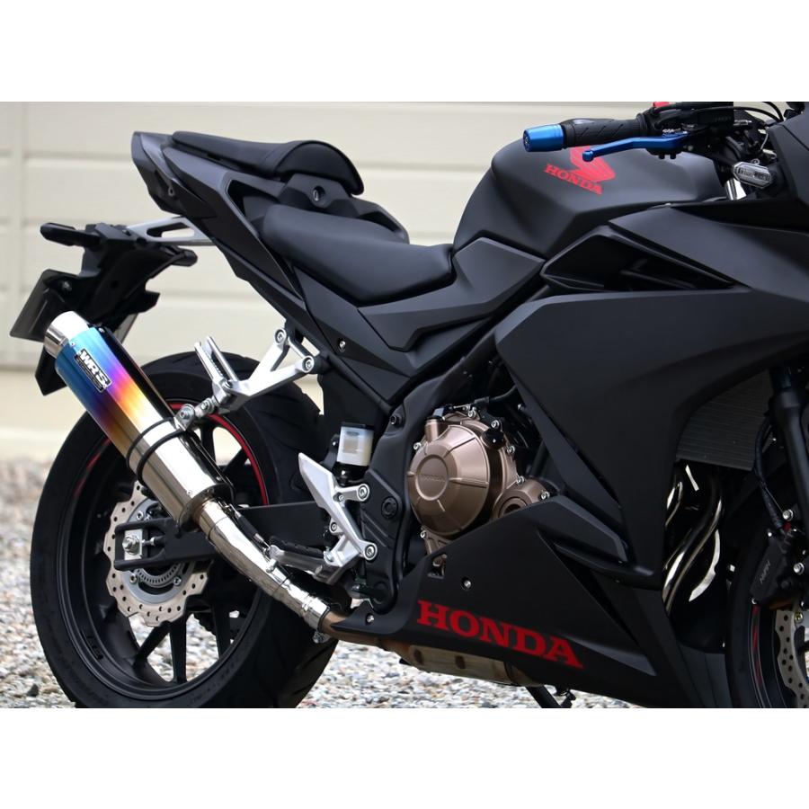 WR'S CBR400R / 400X スリップオン ラウンド・焼き色チタン