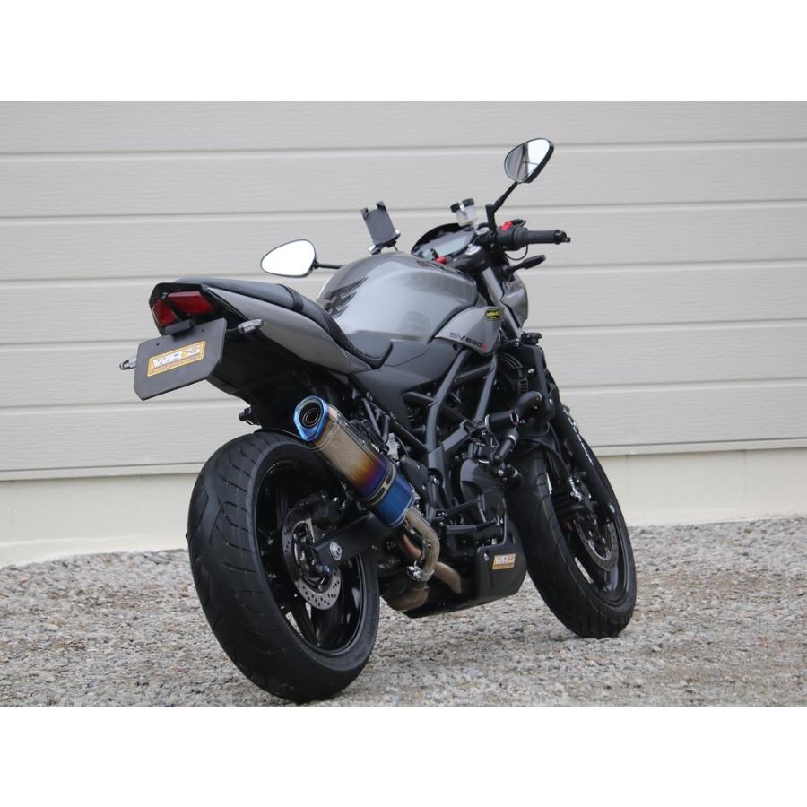 SV650 ABS スリップオンマフラー WR'S SV650 ABSSV650X スリップオン SS-OVAL 焼き色タイプ JMCA