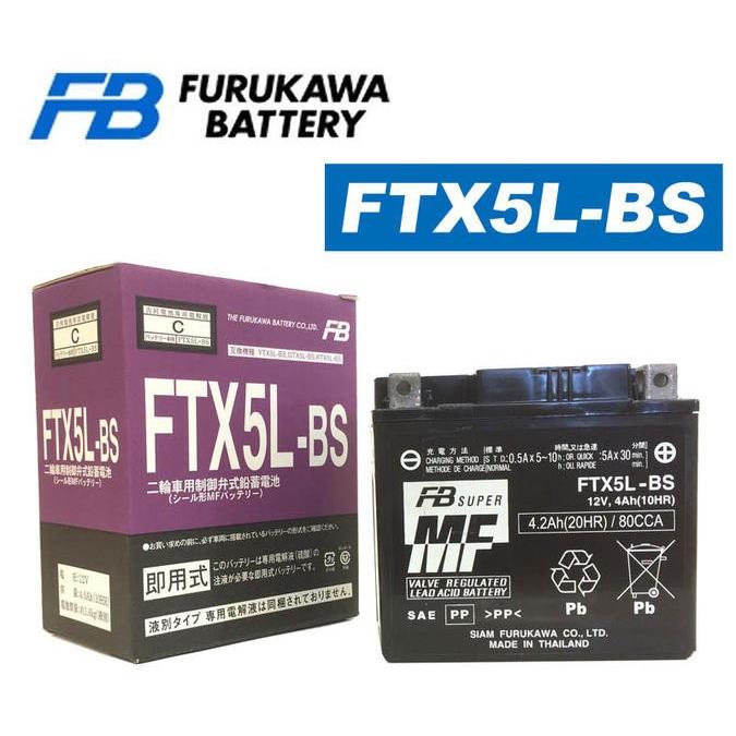 古河電池 FB（フルカワ） FTX5L-BS バイク用MFバッテリー : Parts