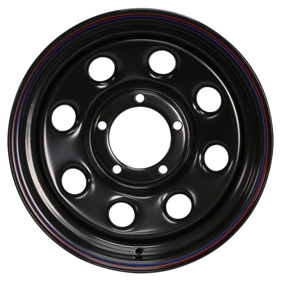 【1本組】ジムニー タイヤホイールセット (JB64 JB74 JB23 JA11系) まつど家 鉄八 16インチ×6.0J-20 ブラック×DUNLOP グラントレック MT2 700R16の画像