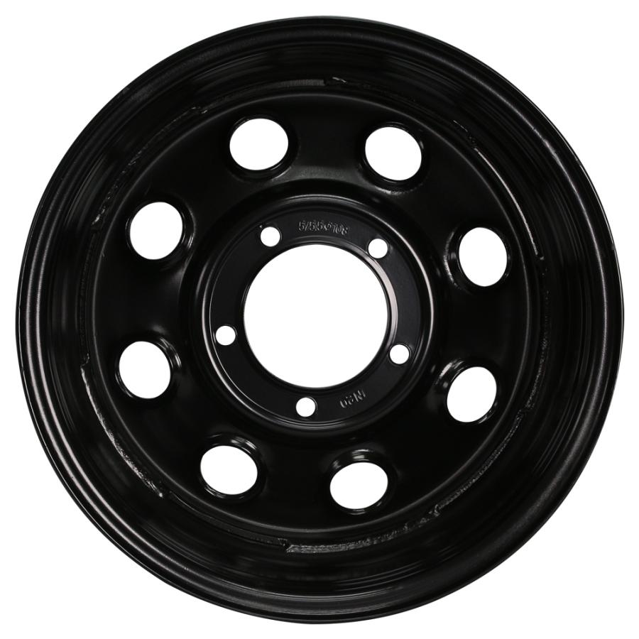 【1本組】ジムニー タイヤホイールセット (JB64 JB74 JB23 JA11系) 鉄八 16インチ×6.0J-20 ブラック×グラントレック MT2 LT225/75R16 ホワイトレターの画像
