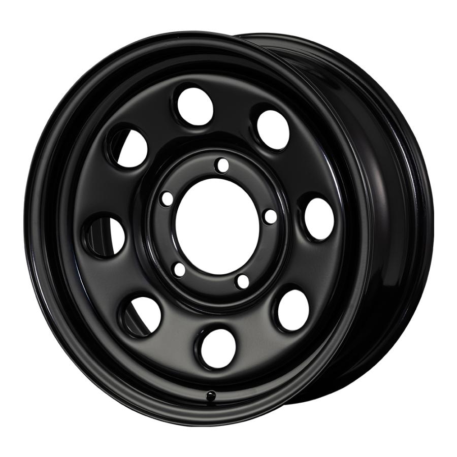 【1本組】ジムニー タイヤホイールセット(JB64 JB23 JA11系) まつど家 鉄八 16インチ 6.0J+20 ブラック DUNLOP グラントレック MT2 LT235/85R16 ホワイトレターの画像