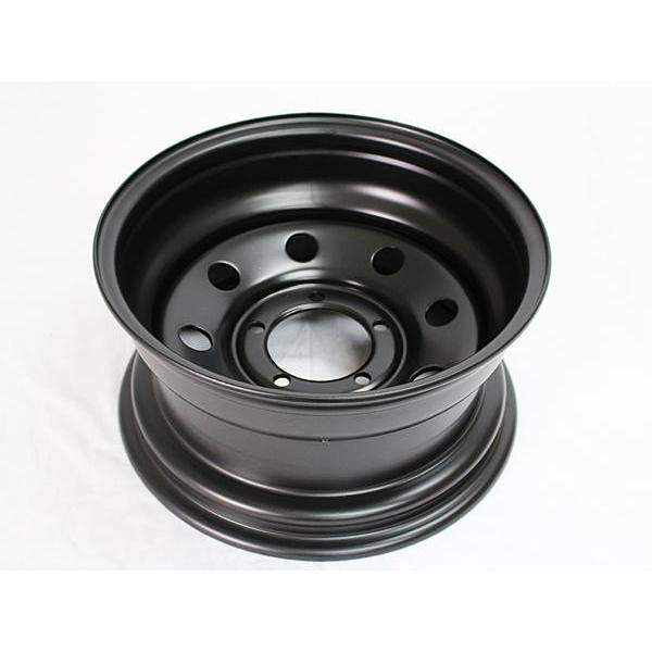 鉄ちんホイール 16インチ 8J -40 5穴 PCD139.7 CB110 マットブラック