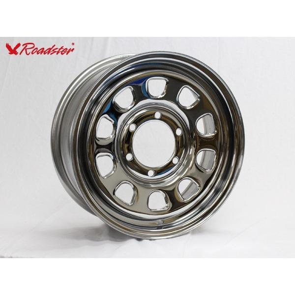 【1本組】ハイエース 200系 タイヤホイールセット デイトナ 15インチ×7.0J+19 クローム× マッドスター M/T 195/80R15 ホワイトレター ハミタイ仕様の画像