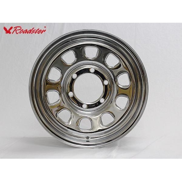 【1本組】ハイエース 200系 タイヤホイールセット デイトナ 15インチ×7.0J+19 クローム× マッドスター M/T 195/80R15 ホワイトレター ハミタイ仕様の画像