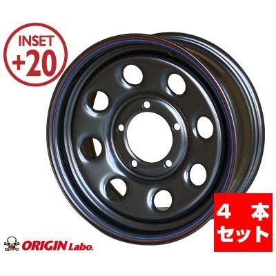ジムニー ホイール JB64 シエラ JB74 JB23 JA11系 鉄八 16インチ 6.0J+20 ブラック 4本セット ORIGIN Labo オリジン ラボ カスタム パーツ jimny オフロード