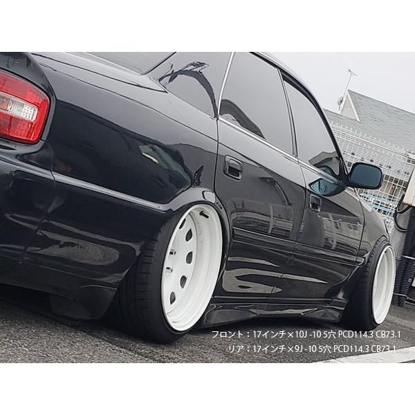 17インチ 鉄ちんホイール 極太 9J-10 5穴 PCD114.3 CB73.1 ドリ車