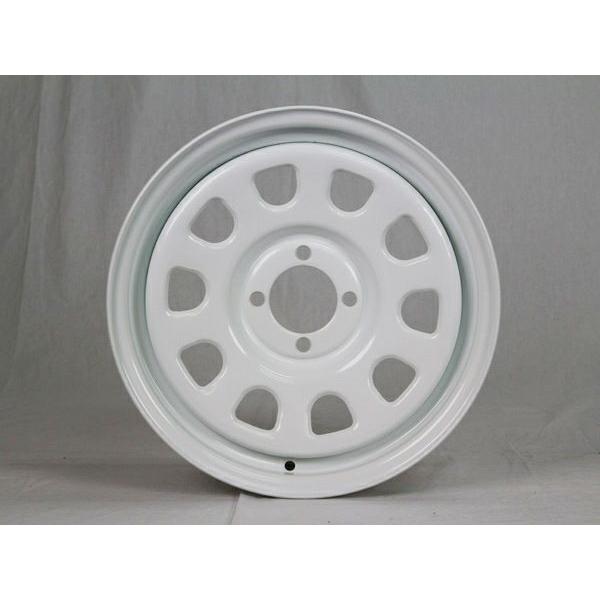 15インチ 鉄ちんホイール 6J +30 4穴 PCD100 ホワイト MC21 MC22