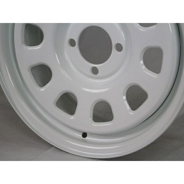 15インチ 鉄ちんホイール 6J +30 4穴 PCD100 ホワイト MC21 MC22