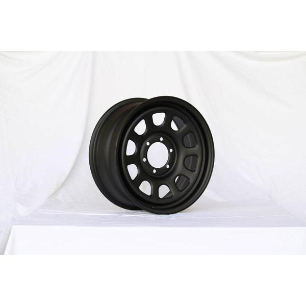 18インチ×8J OFF+38 6穴 PCD139.7 CB110 マットブラック てっ