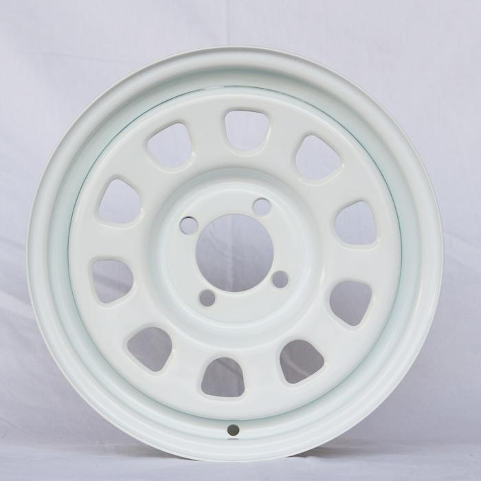 14インチ てっちんホイール 6.0J +38 4穴 PCD100 CB73.1 ホワイト