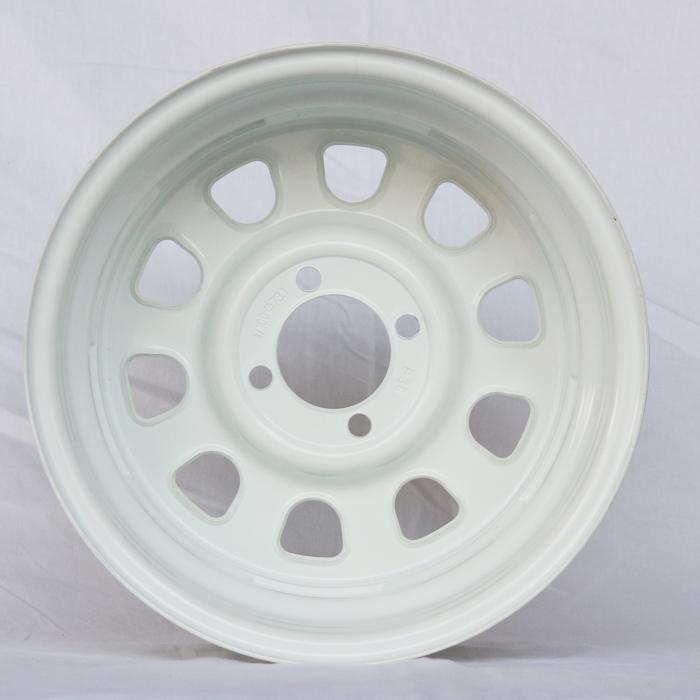 14インチ てっちんホイール 6.0J +38 4穴 PCD100 CB73.1 ホワイト