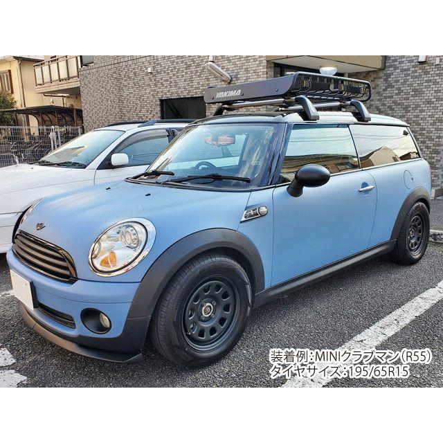 15インチ 6J +50 p100 4穴黒鉄チン極太軽カスタムサイズ 4本⭐️ 15インチ 鉄ちんホイール 6J +30 4穴 PCD100 マットブラック MC21 MC22