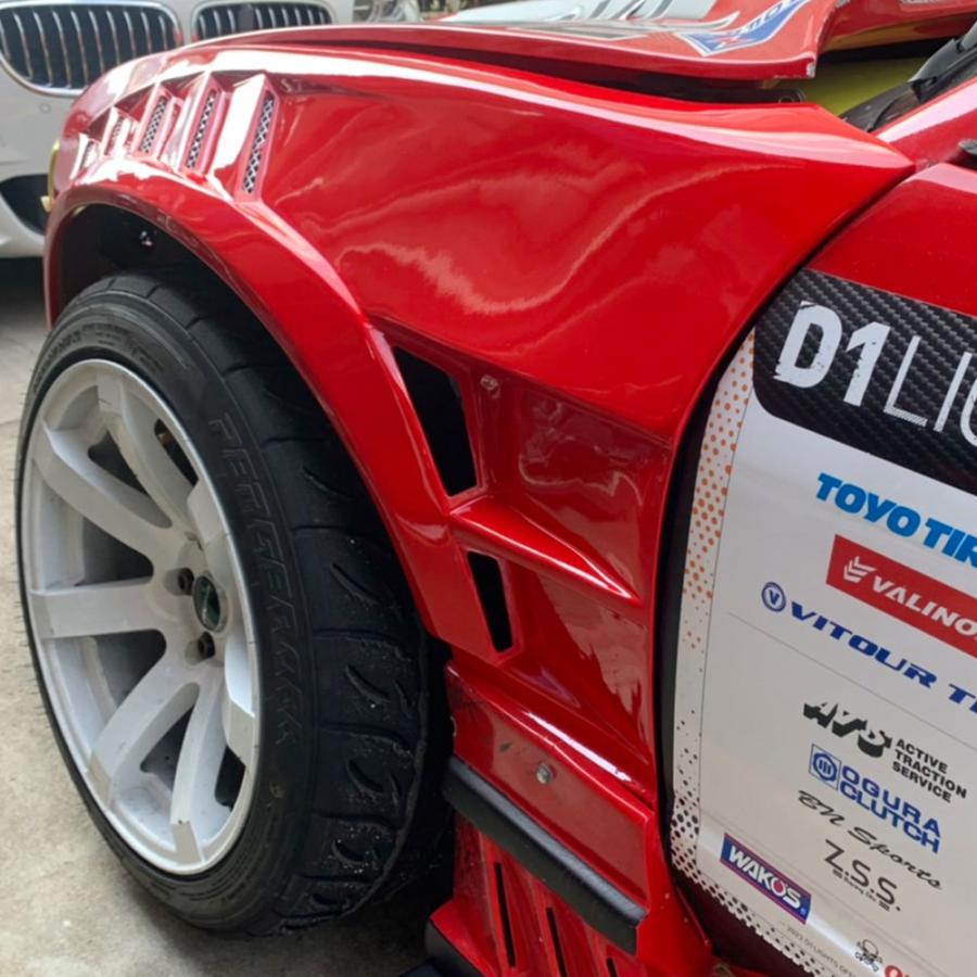 S13 シルビア ツインダクト +55mm フロントフェンダー サメエラダクト