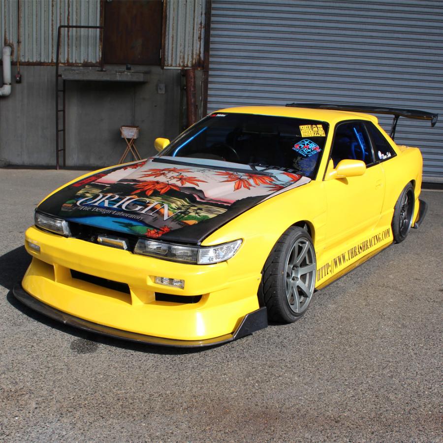 送料込　ニッサン シルビア S13 180SX カーボン風塗装 センター パネル S13 シルビア | アンダーパネル3点セット カーボン（ドリフトライン用