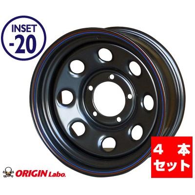 ジムニー ホイール JB64 シエラ JB74 JB23 JA11系 鉄八 16インチ 6.0J-20 ブラック 4本セット ORIGIN Labo オリジン ラボ カスタム パーツ jimny オフロード