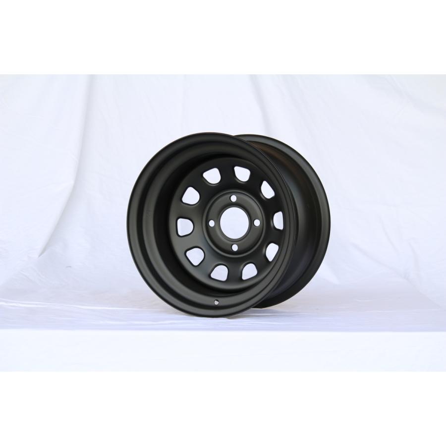 15インチ 鉄ちんホイール 8J -38 4穴 PCD114.3 CB73.1 TE27 TE71 AE86 旧車 シャコタン マットブラック レビン トレノ サニトラ 2本 8J 4穴 PCD114 CB73