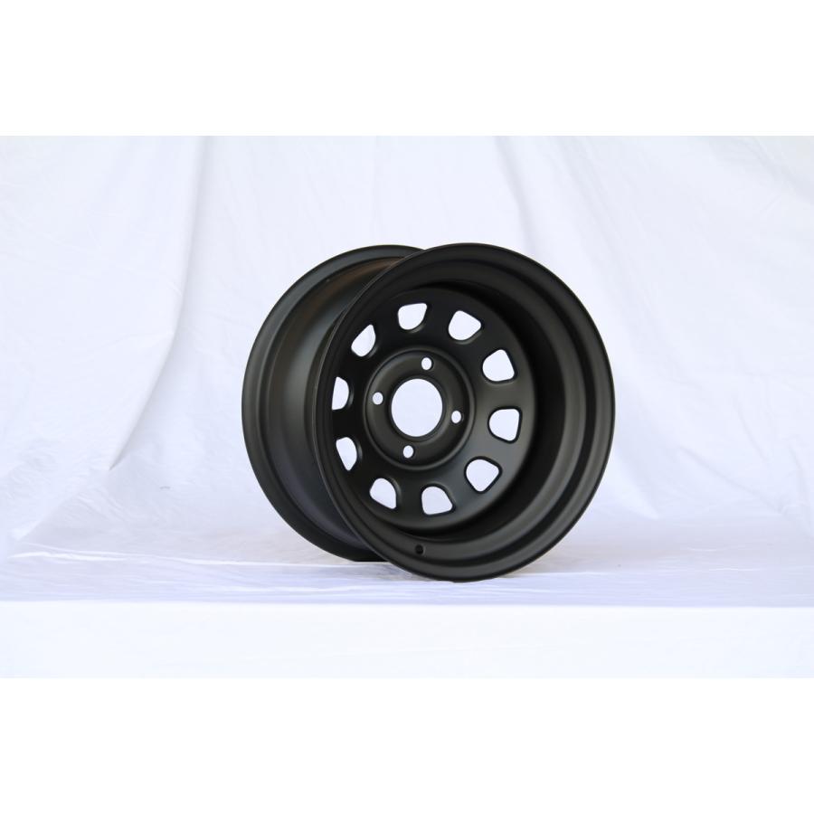 15インチ 鉄ちんホイール 8J -38 4穴 PCD114.3 CB73.1 TE27 TE71 AE86 旧車 シャコタン マットブラック レビン トレノ サニトラ 2本 8J 4穴 PCD114 CB73