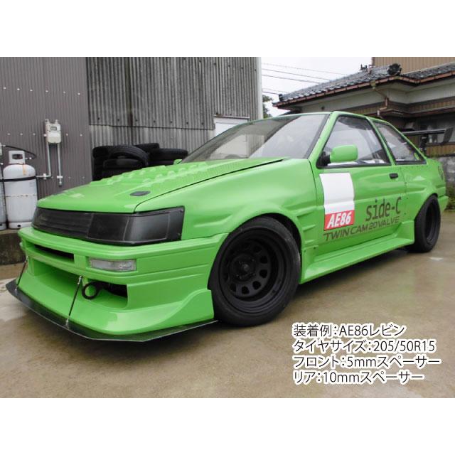 15インチ 鉄ちんホイール 8J -38 4穴 PCD114.3 CB73.1 TE27 TE71 AE86 旧車 シャコタン マットブラック レビン トレノ サニトラ 2本 8J 4穴 PCD114 CB73