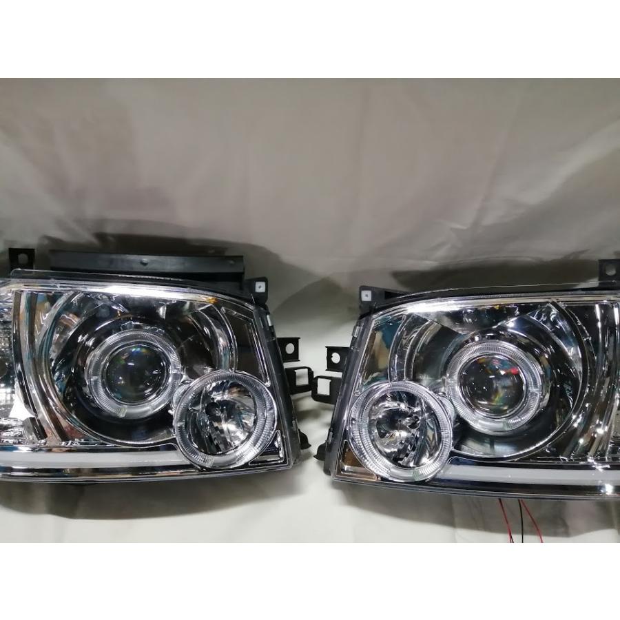 ハイエース1型2型イカリング社外ヘッドライト ハイエース ヘッドライト 1型 2型用 200系ハイエース LEDイカリング