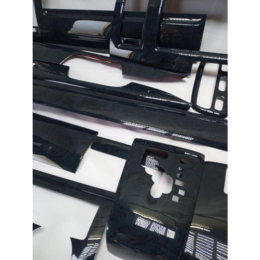 ハイエース 200系 123型 ワイド インテリアパネル 内装 黒木目 18PC ハイエース 200系 123型 ワイド インテリアパネル 内装 黒木目