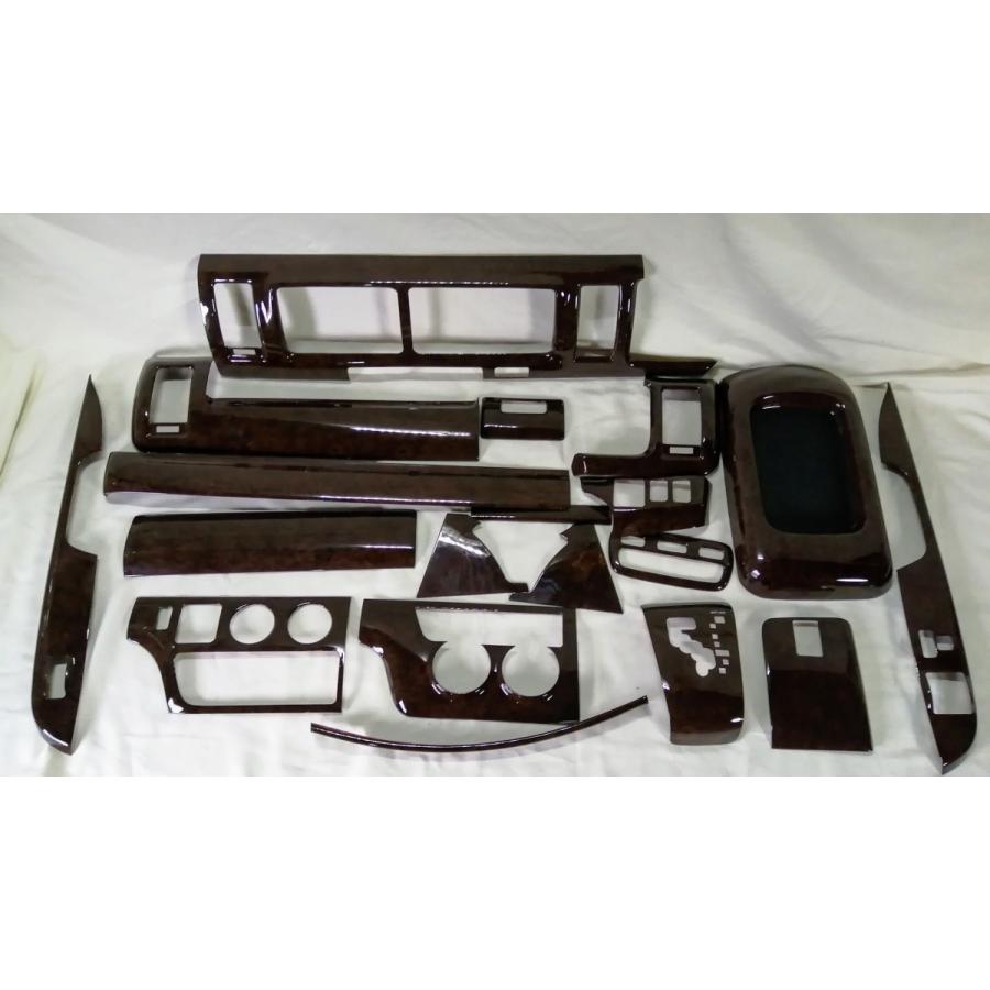 ハイエース 200系 ワイド インテリアパネル 1型 2型 3型 茶木目 18P