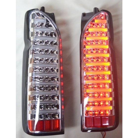 ハイエース 200系 テールランプ クリスタル クリア バックライト LED テールランプ