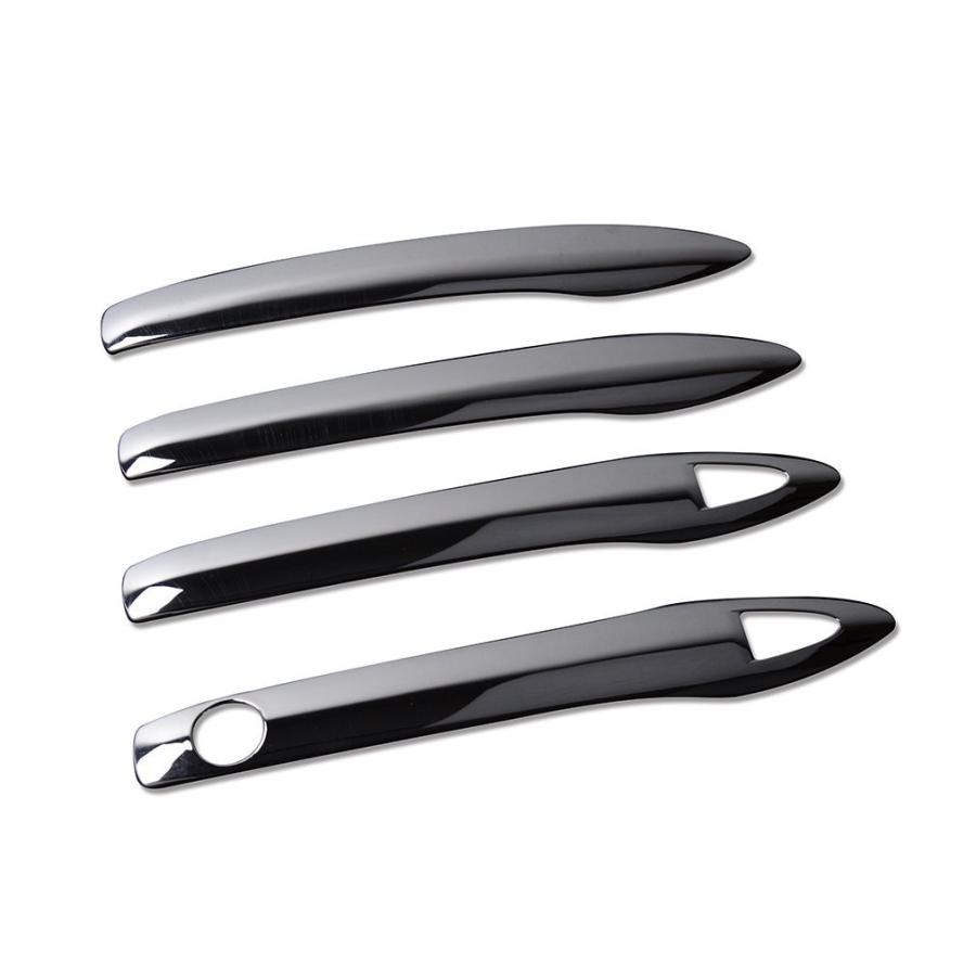 ドアハンドルカバー プリウス 50系 メッキ ドアプロテクター ハーフタイプ 4個 セット | 