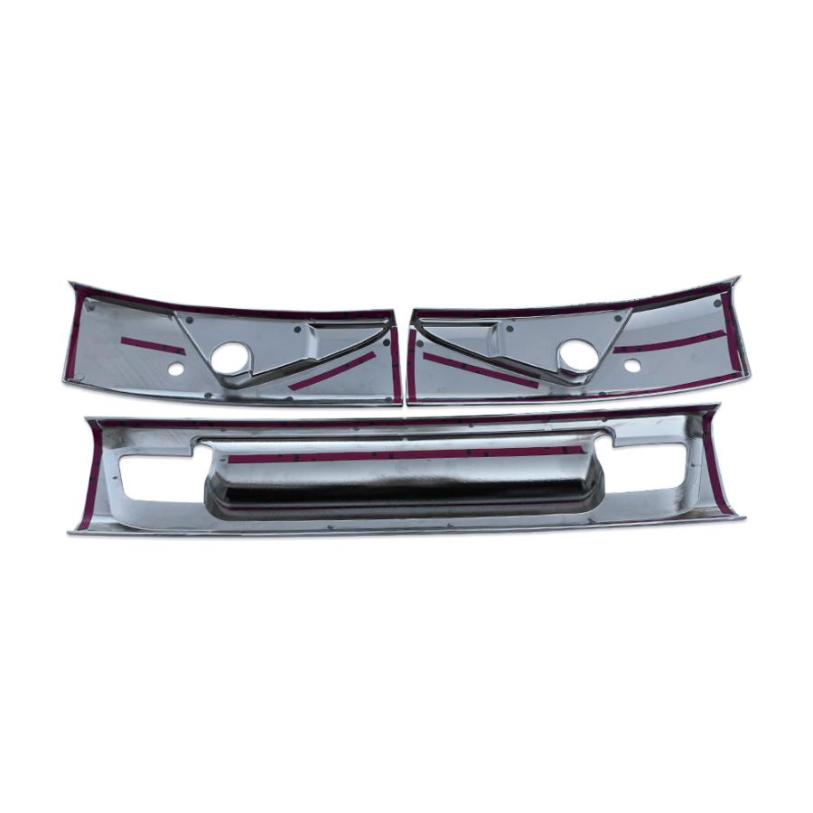 日野 17 レンジャー ワイドかぶせ式 メッキ ワイパー パネル 3分割型  