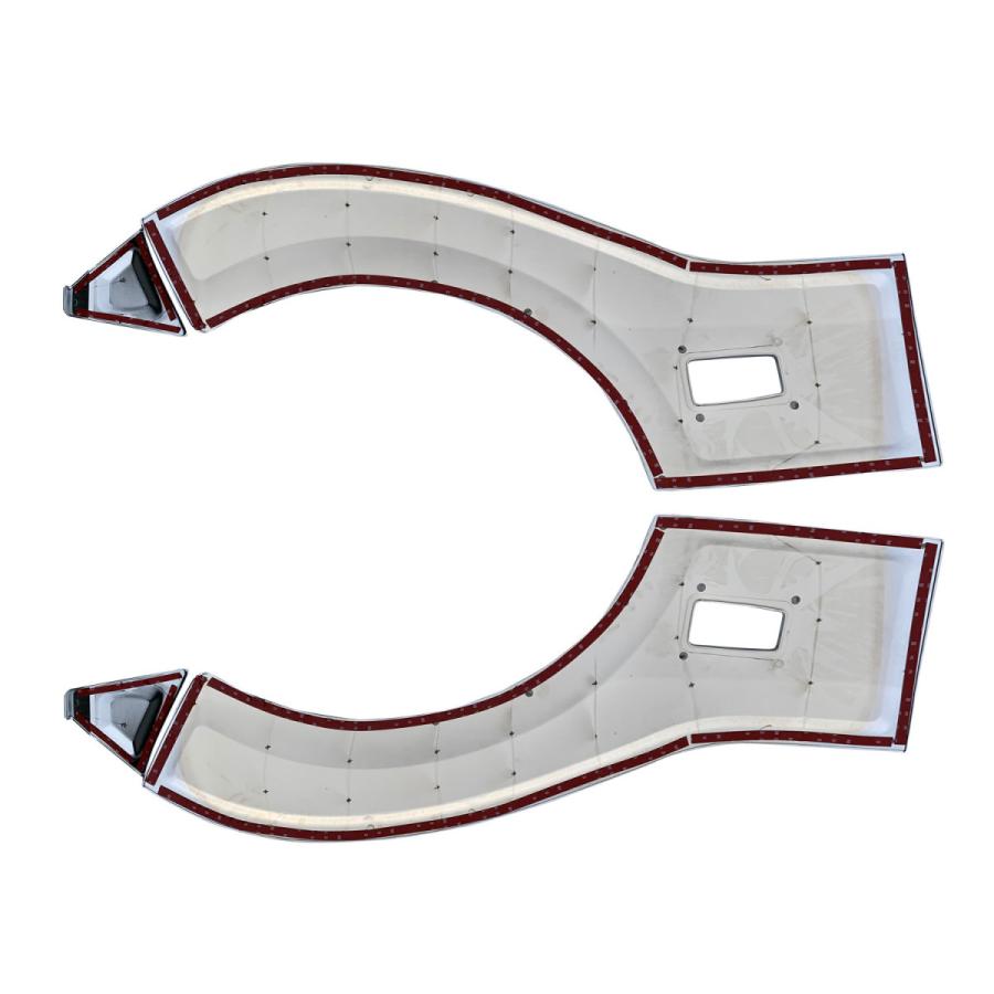 日野 デュトロ ワイド車 メッキ サイド フェンダー パネル ドア  