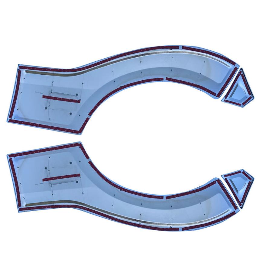 日野 デュトロ ワイド メッキ ドア ガーニッシュ フェンダー パネル