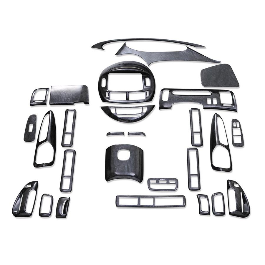 インテリアパネル エスティマ 30系 40系 内装パネル 3D 立体 黒木目 27  