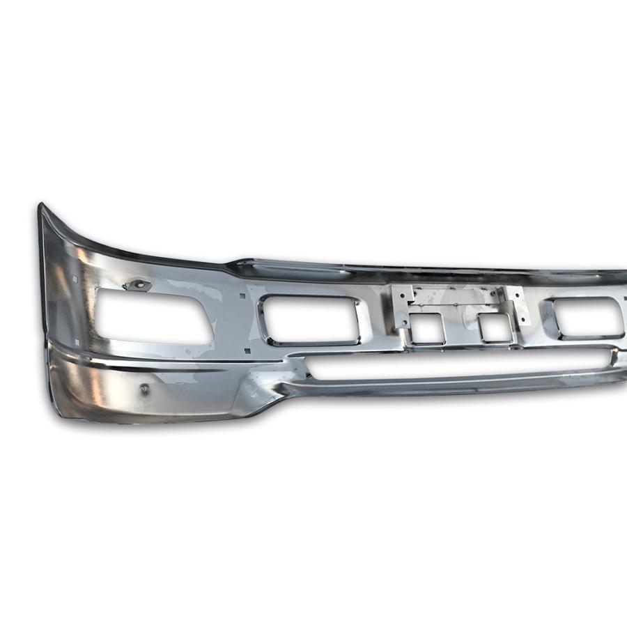 ファッション通販 汎用 いすゞ エルフ 標準キャブ 車 メッキ フロント バンパー エアダム 一体 スポイラー エアダムダクト有り Ver 1 幅1695mm Lacistitis Es