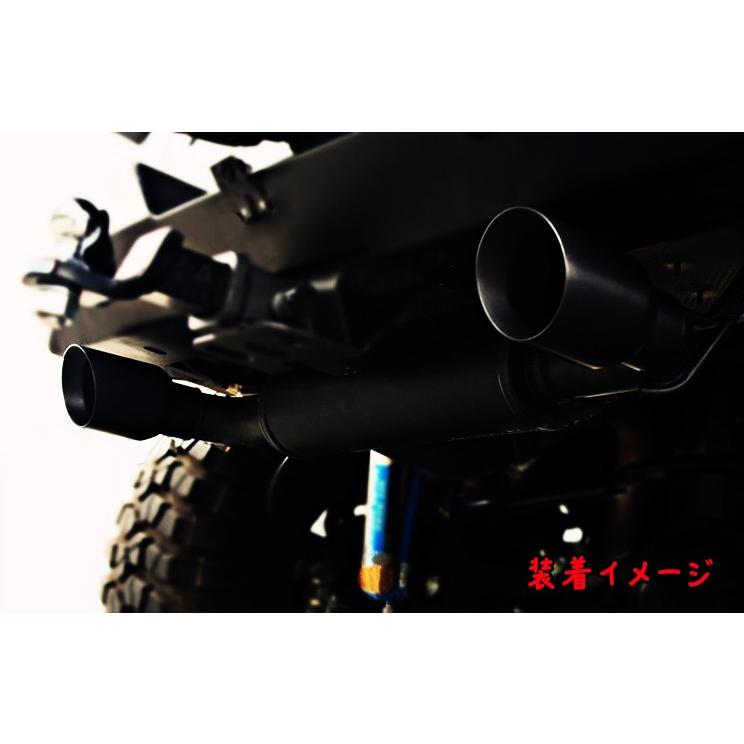 JEEP JK ラングラー 2007年3月以降 2ドア 4ドア ブラック 2本出し 10Φ