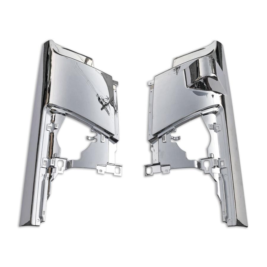 いすゞ 4トン 07 フォワード 標準 完成品 ワイド メッキ コーナー パネル Abs製 ガーニッシュ コーナーベン 交換式 サイド 左右