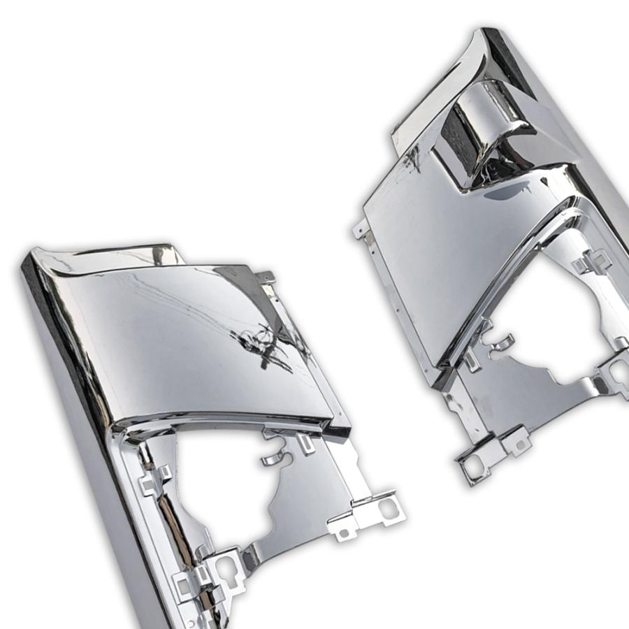 いすゞ 4トン 07 フォワード 標準 完成品 ワイド メッキ コーナー パネル Abs製 ガーニッシュ コーナーベン 交換式 サイド 左右