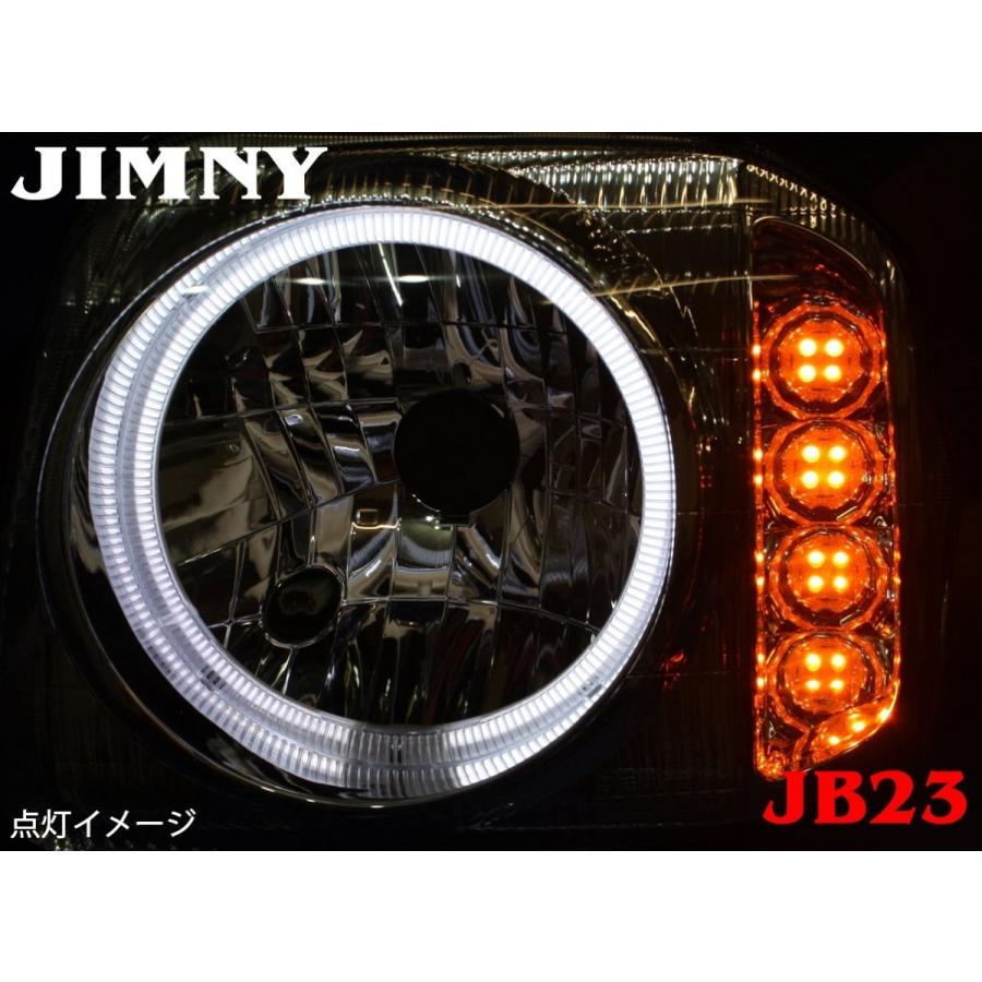 ヘッドライト JB23 ジムニー CCFLリング付 LEDウィンカー インナーメッキ クリア 左右セット |  | 01