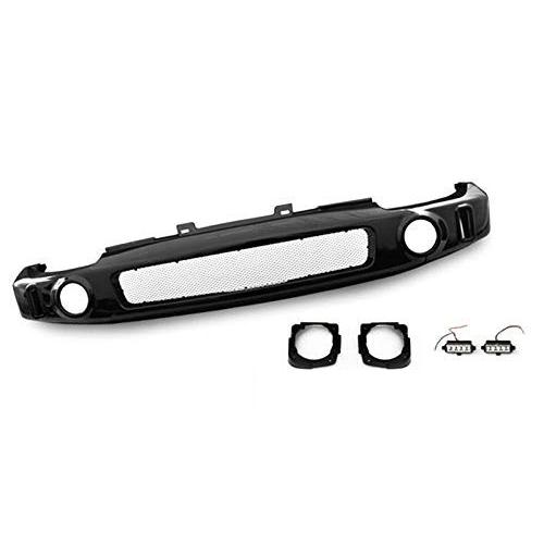 バンパー フロント JB23 ジムニー LED付き メッシュバンパー 未塗装